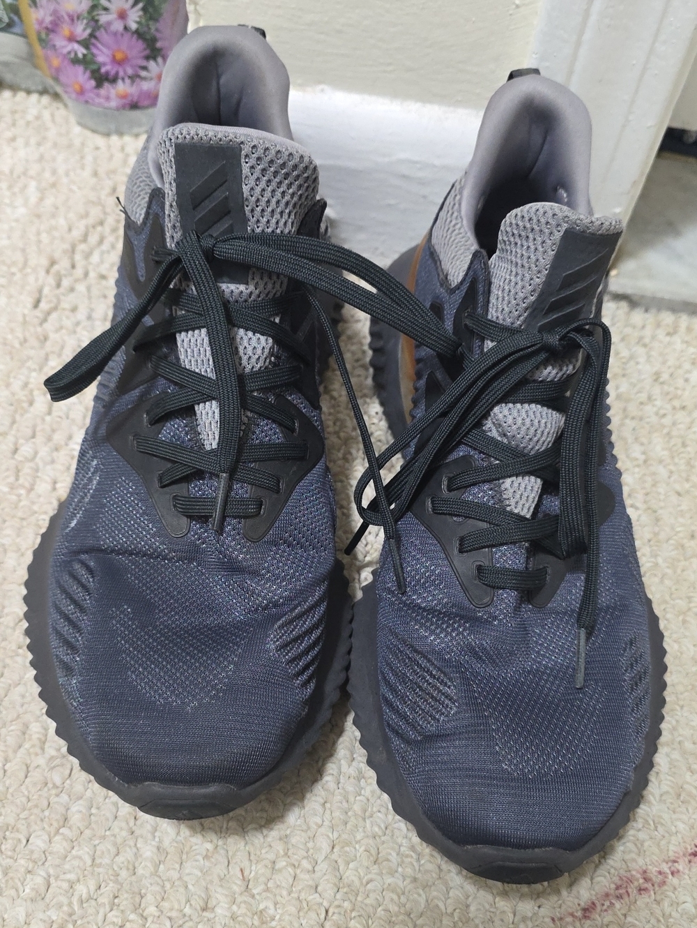 adidas Men's Dark Gray and Black Athletic Shoes